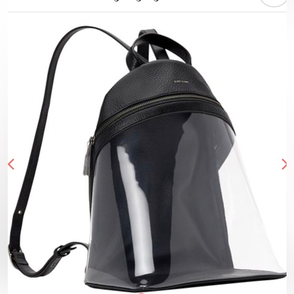 NWT Matt & Nat Aries Backpack in Clear & Black Cute Travel Trendy Indie Festival main image 6